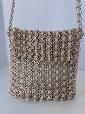 Vintage 60s Paco Rabanne for Walborg Gold Metal Ring Link Purse Chainmail 