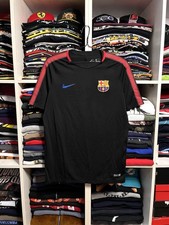 Barcelona FC 2017 2018 Nike Soccer Football Training Jersey Shirt Size L Black