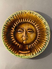 ELEGANT DECORATIVE CERAMIC AND SLING "SUN" WALL PLATE