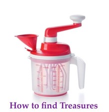 K) NEW BNIB TUPPERWARE RED EX SPEEDY MIXER MIXER HAND POWERED GADGET