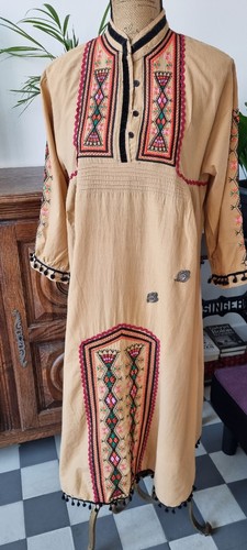 Robe long tunique ethnique - robe,