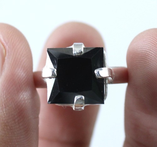 Bague solitaire diamant noir - diamant,