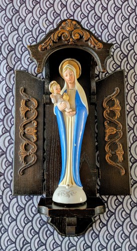 Statue vierge marie avec - statue,