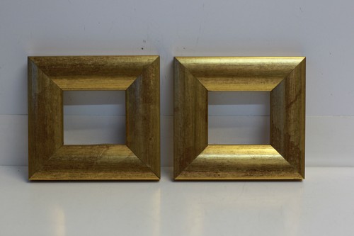 Paire cadres bois doré - paire, de