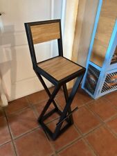Chaise de bar design industriel  sur mesure en bois et métal