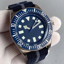 NH35 Blue 42mm Titanium 200M Diving Tactical Frog Watch Men Sapphire 120 Clicks