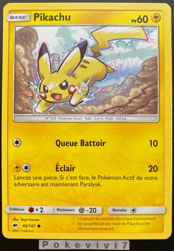 Carte pokemon pikachu 147 - pikachu, 40/147