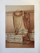 Lit style Louis XV, lithographie, 1900