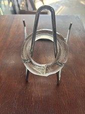 Antique White Glass Rings Horse Necklace 19th Century