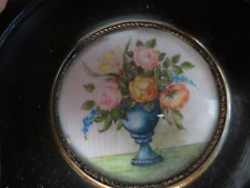 antique Napoleon III flower bouquet painting
