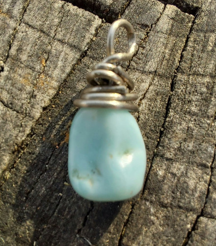 Pendentif larimar titane - ,