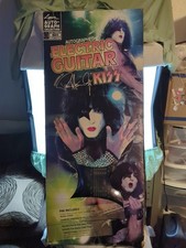 Signed Electric Guitar Paul Stanley Kiss Lyan by Washburn Collection Box Damage 