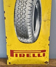 Pirelli Tyres Dealer Garage Enamel Tyre Trade Sign Metal Workshop Dealership Art
