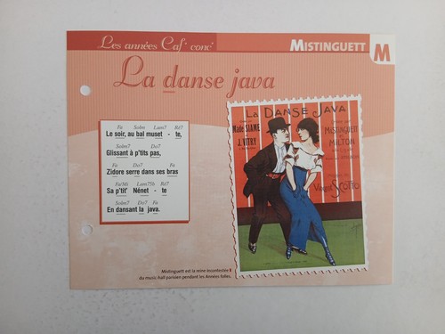 Carte fiche mistinguett - carte,