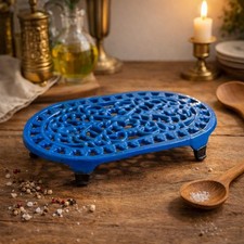 Antique Bright Blue Enameled