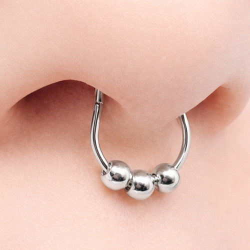 Faux septum boules anneau - 3,