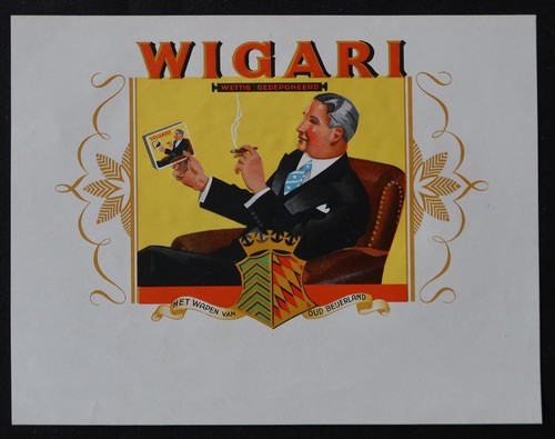 Old label wigari art deco - label,