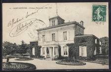 Old postcard Saint-Estèphe, Château Montrose surrounded by elegant gardens 1910 