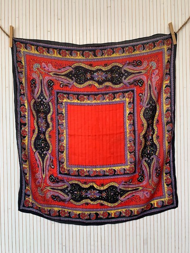 Foulard carré soie fine - foulard, de