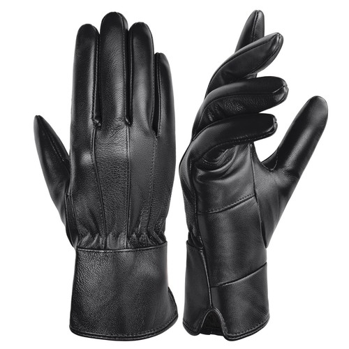 Gants cuir pour femmes en - cuir,