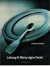 1978 Advertising 258 Advertising Letang & Rémy Flat & Spoon Steel Versailles