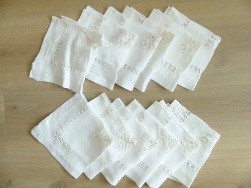 Lot mouchoirs anciens - 12,