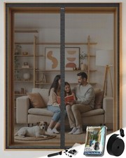 Moustiquaire Fenetre Magnetique - Toile Fin Impénétrable 130x150 cm 2 Rouleau...