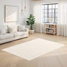 Tapis Salon 120x180 Beige Antidérapant Lavable Poils Courts Moderne Homestyle4u