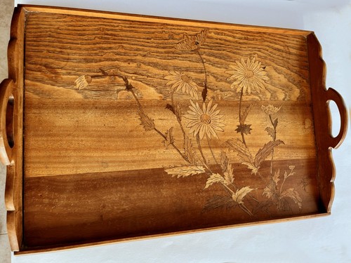 Plateau service marqueterie - plateau,
