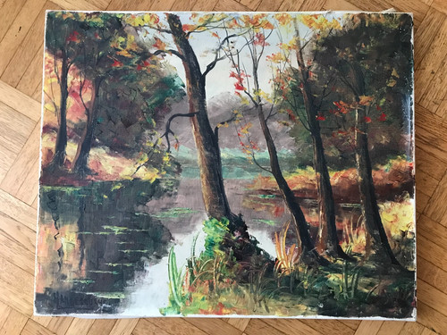Tableau peinture huile sur - l,