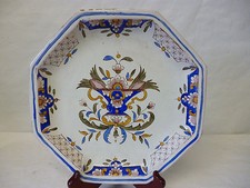 Assiette octogonale terre