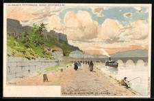 Namur Lithograph, Le Vieux Pont de Jambes 