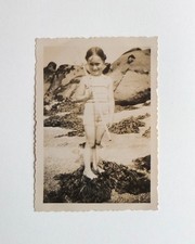 Fille pêche crevettes rochers