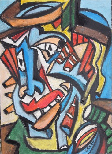 Clown pastels l - à,