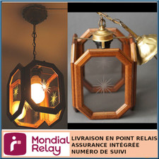 LUSTRE ARMATURE BOIS COIN