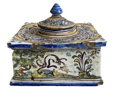 Encrier Ancien en Faïence