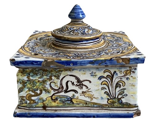 Encrier ancien faïence - ancien, en