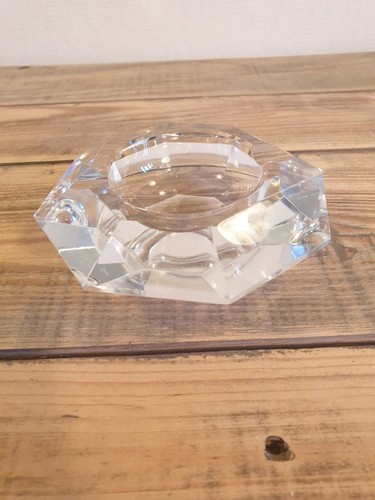 Cendrier octogonal cristal - cendrier,