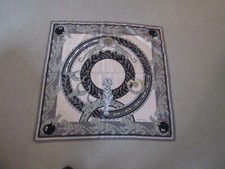 VIN MUST DE CARTIER PARIS JEWELRY ANIMALS LARGE Foulard Silk Scarf 34" PALE PINK