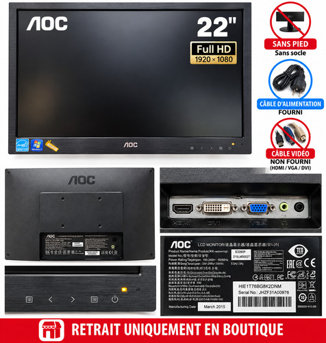 écran aoc e2260p - e2260p, –