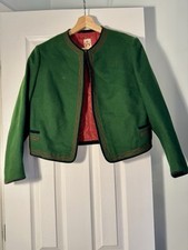 Original Lanz Salzburg Wien Innsbruck Green Wool Jacket Womens Sz 42/ 12 Austria