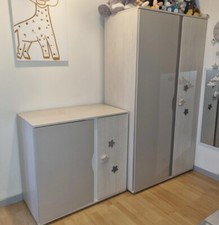 chambre enfant et bébé complète Sauthon lit évolutif,  armoire,  commode, coffre