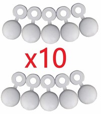 10 CACHE RIVET BLANC PLAQUE