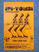 1977 'Ipi Tombi' Cambridge Theatre, London poster - South African Musical