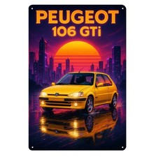 Affiche métal voiture Peugeot
