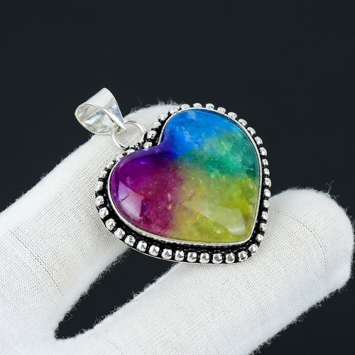 Pendentif cœur quartz solaire - cœur,