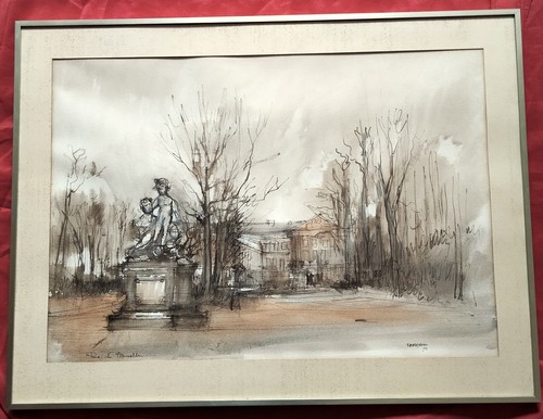 Superbe aquarelle par - , roger
