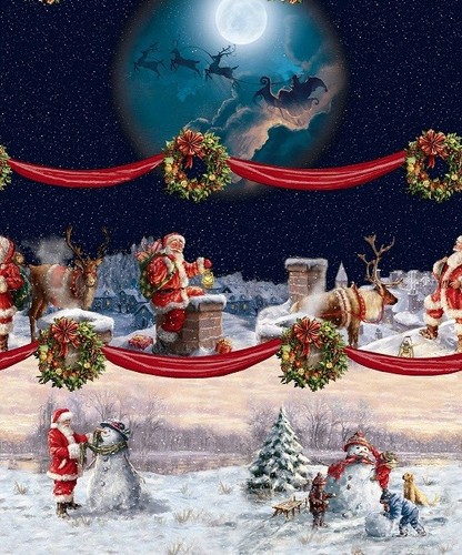 Nappe noël toile - toile, cirée