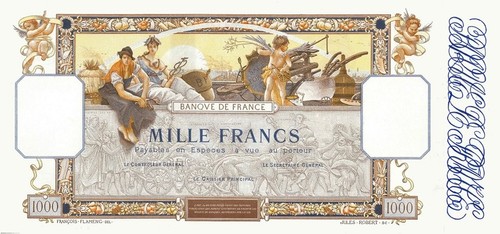 1000 francs flameng type 1897 - 1000,