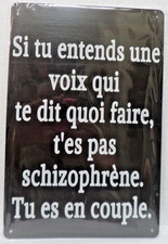 PLAQUE METAL VINTAGE 20X30